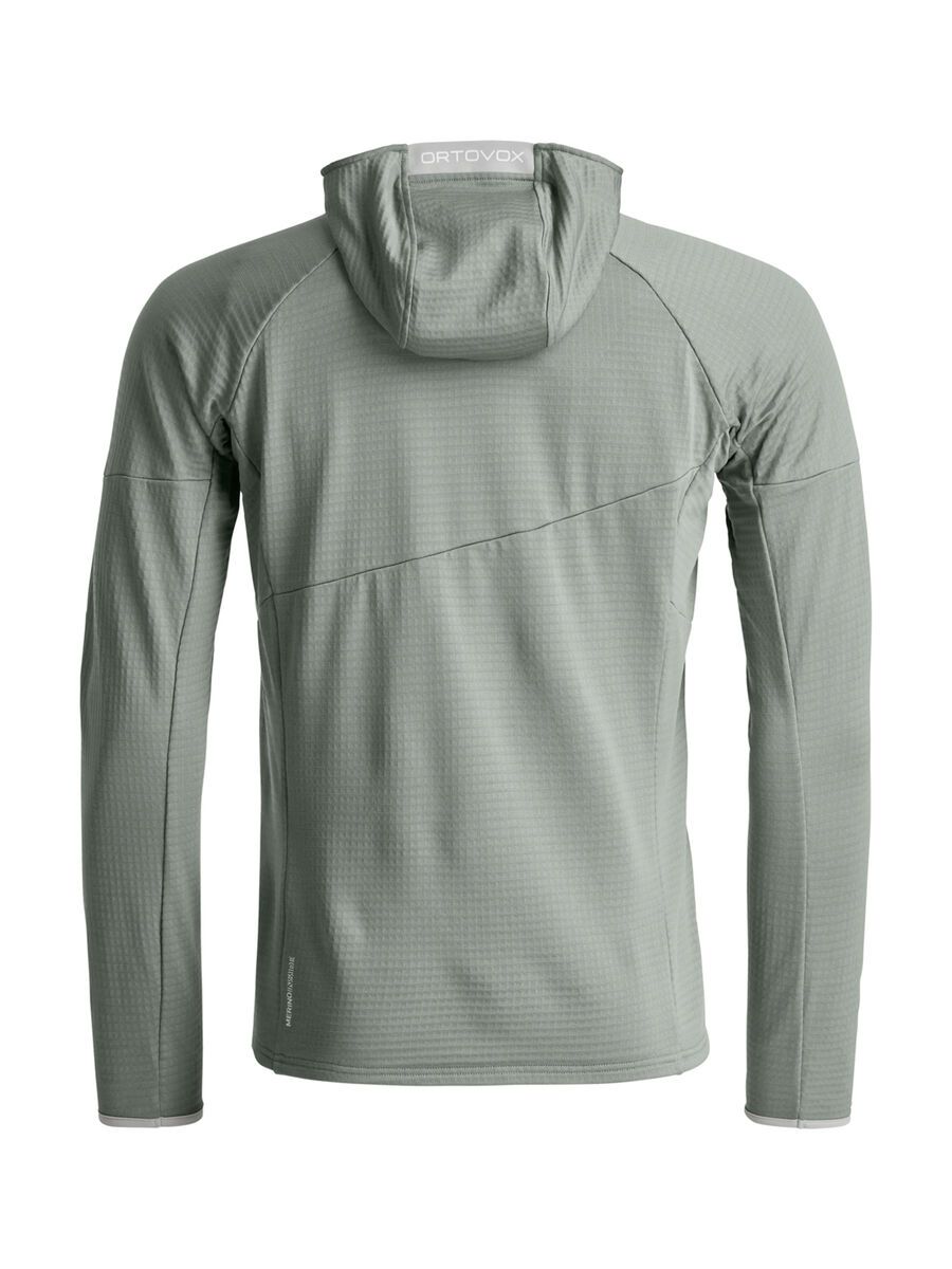 Ortovox Merino Fleece Light Grid Hoody M, green sage - Bild 2