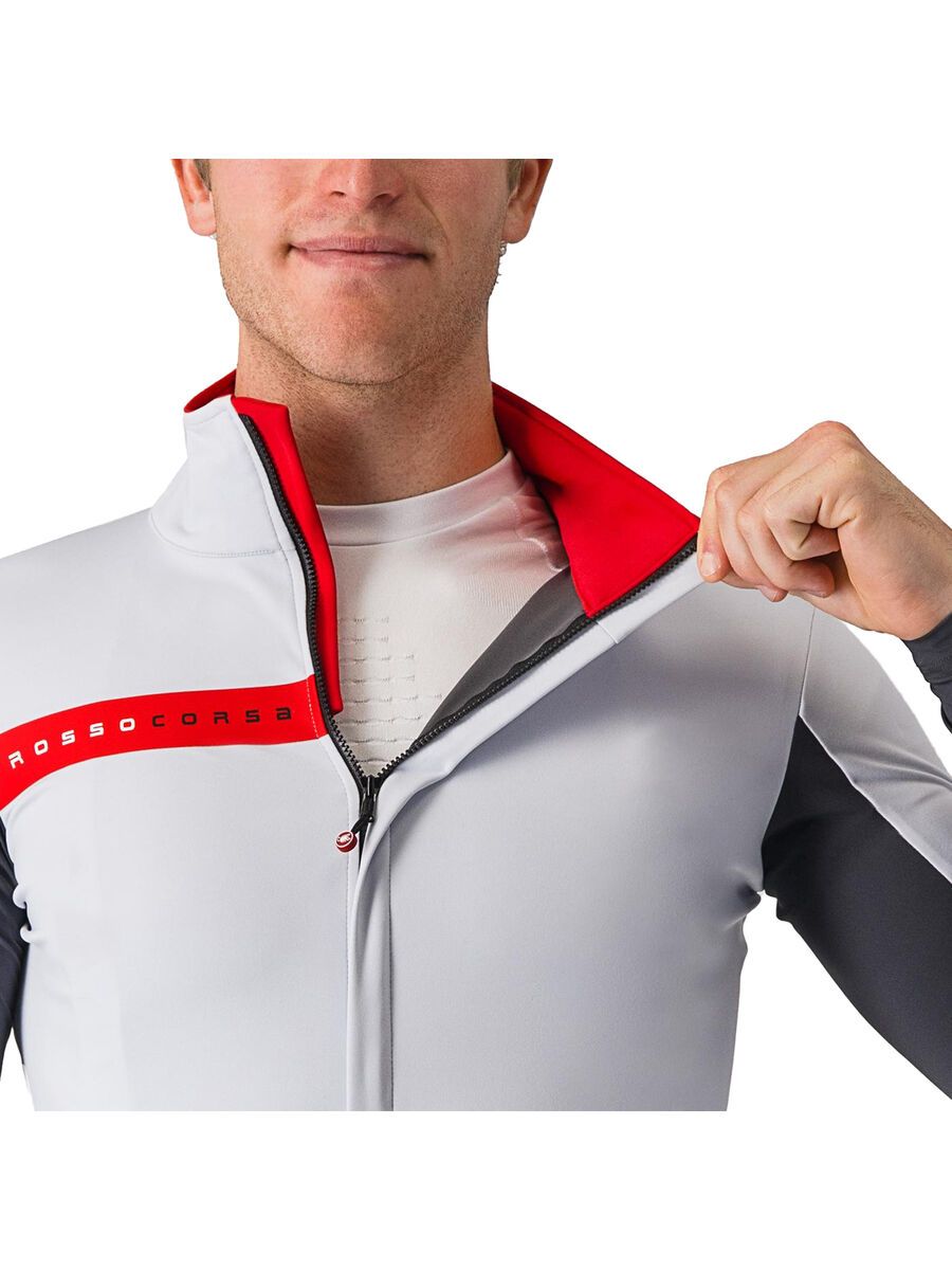 Castelli Beta RoS Jacket, silver gray/dark gray-red - Bild 5