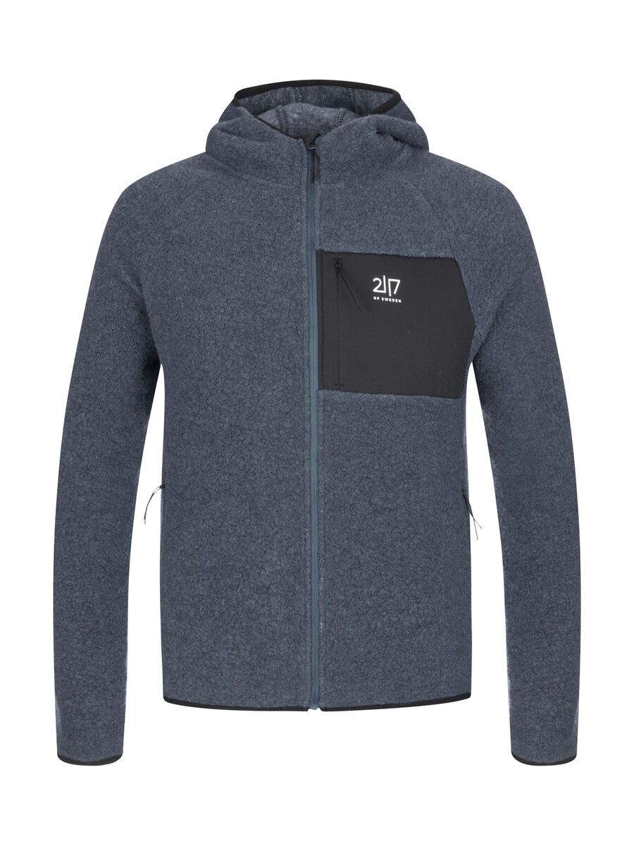 2117 of Sweden Men’s Wool Pile Hoodie Skord, midnight - Bild 1