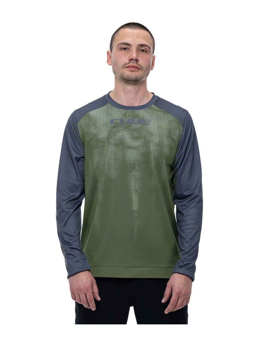 Cube ATX Rundhalstrikot TM langarm, olive´n´grey - Bild 3