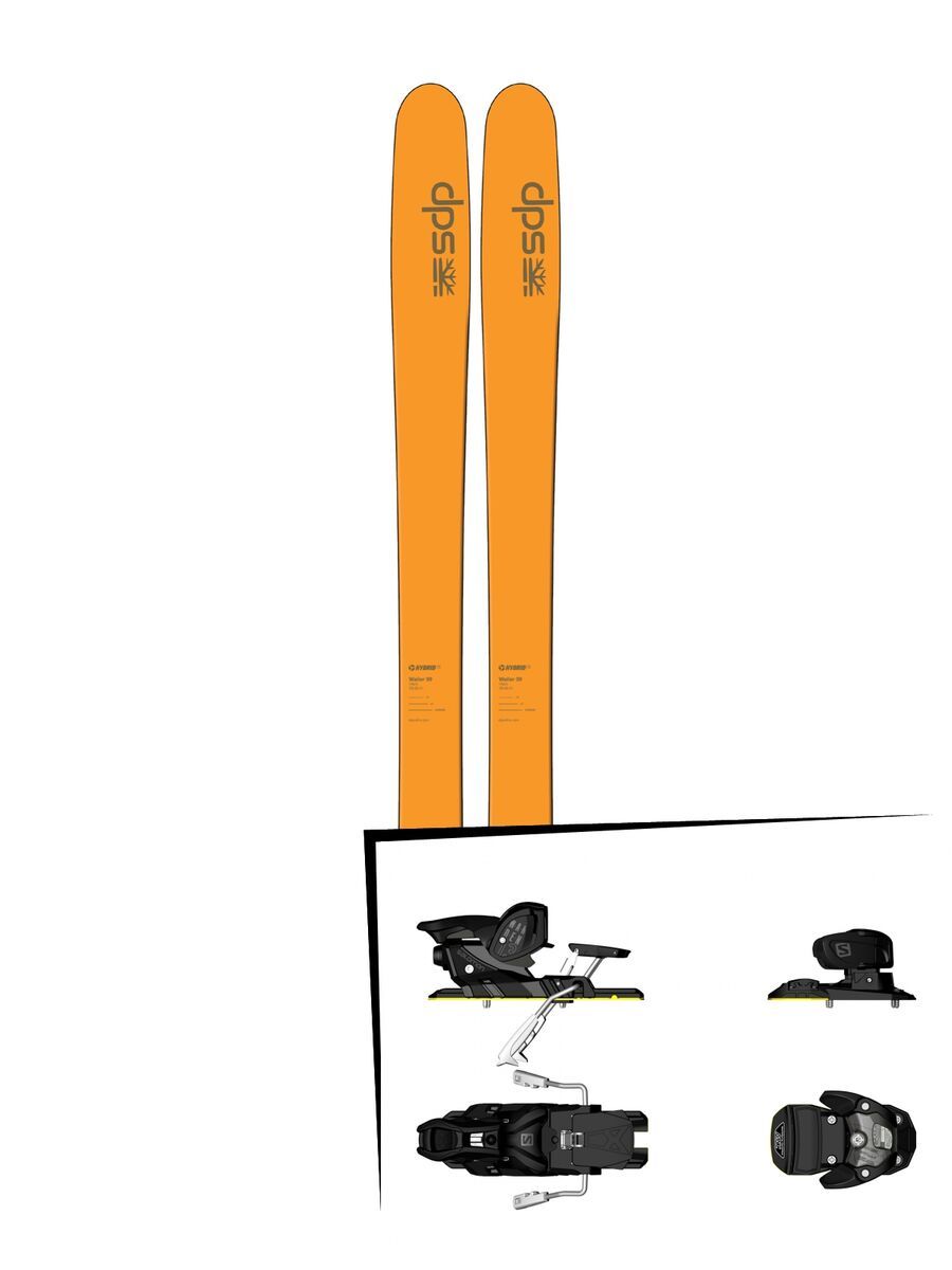 DPS Skis Set: Wailer 99 Hybrid T2 2016 + Salomon Warden MNC 13 - Bild 1