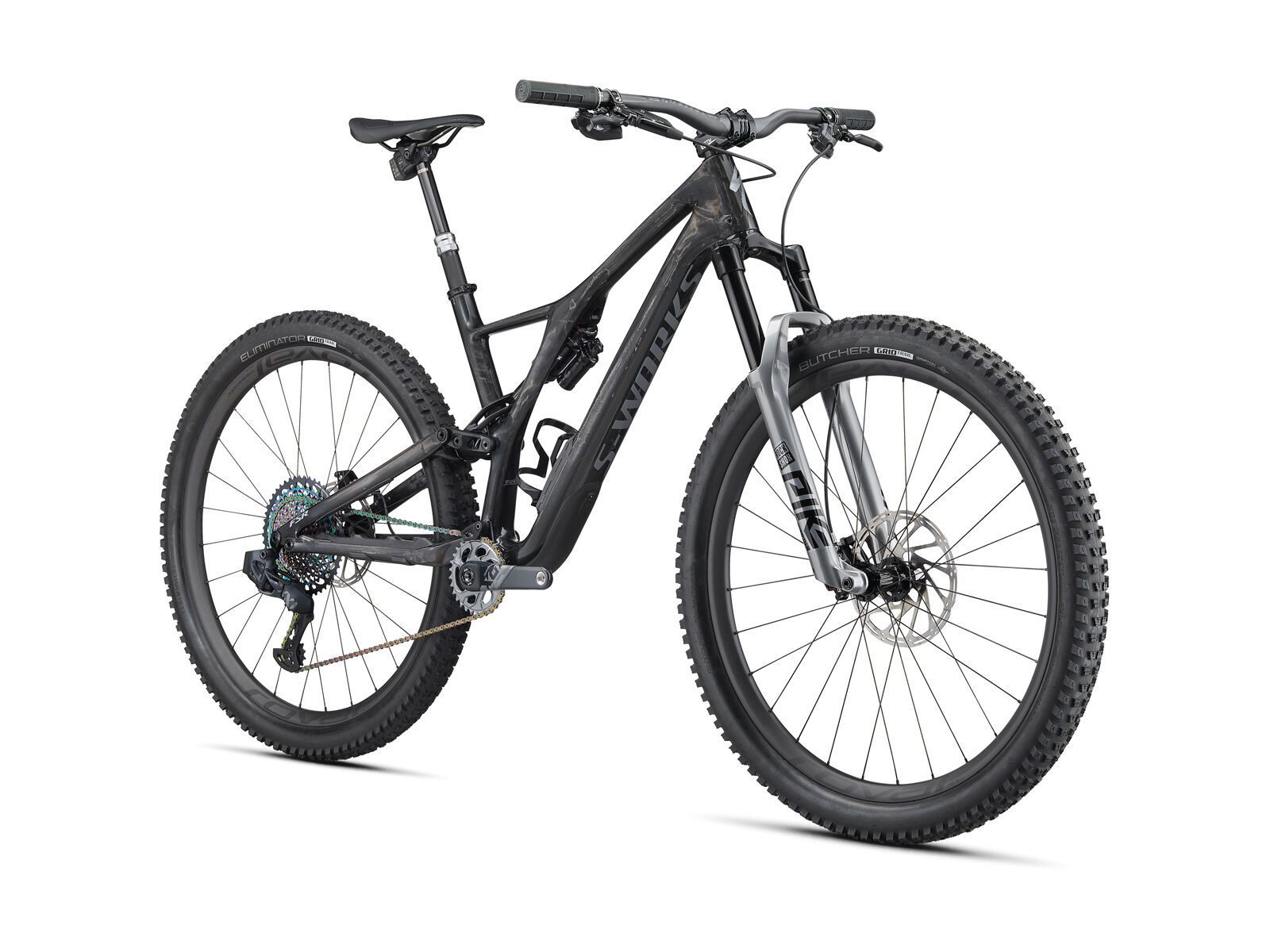 Specialized S-Works Stumpjumper SRAM AXS 29, gloss carbon/silver/silver camo fade - Bild 2