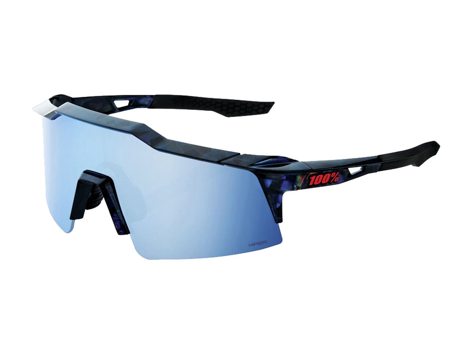 100% Speedcraft SL Black Holographic, HiPER Blue ML Mirror - Bild 1