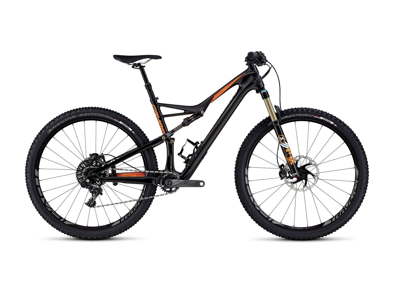 Specialized Camber FSR Expert Carbon 29, gloss carbon/gallardo orange/white - Bild 1