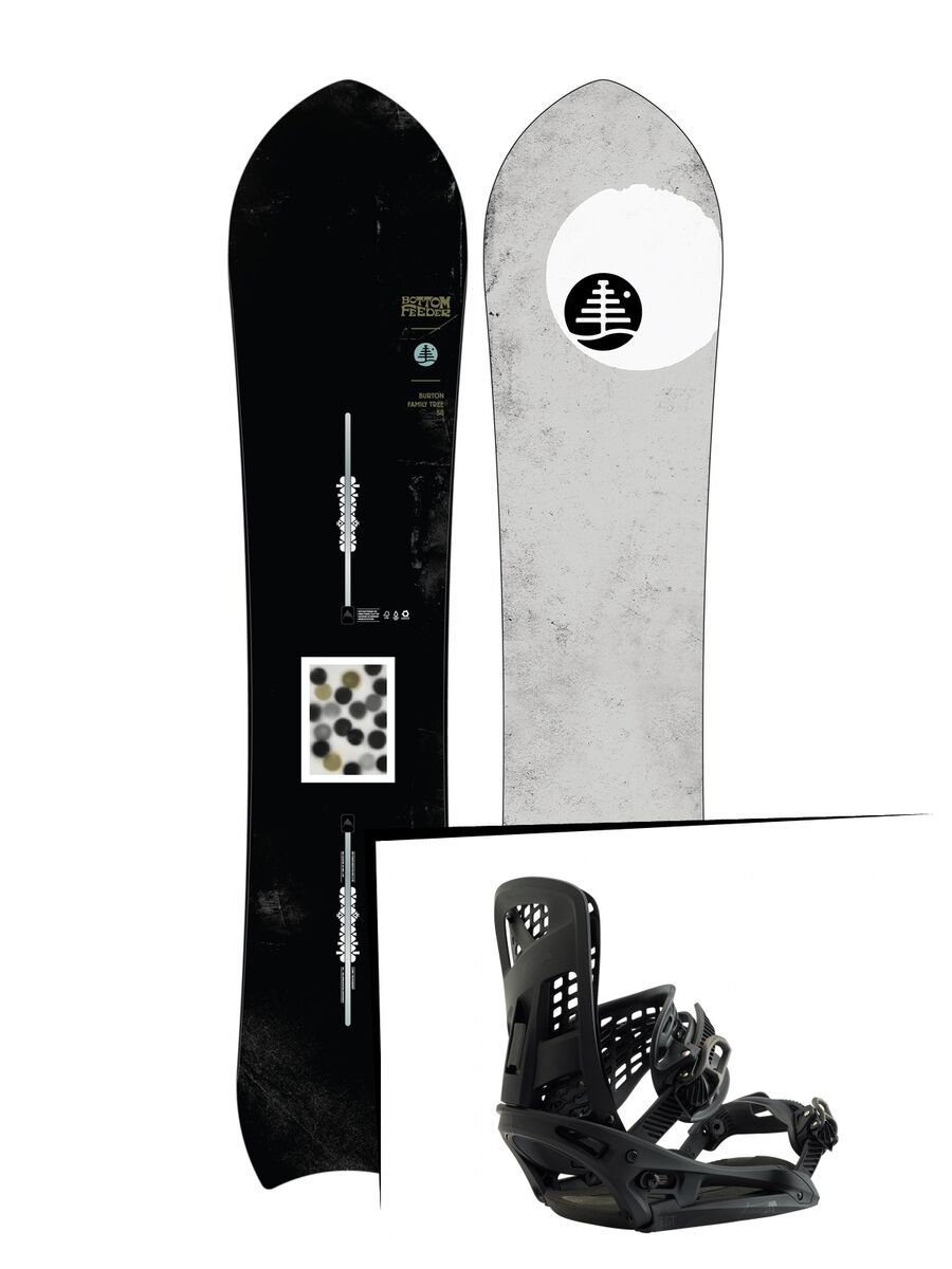 Set: Burton Family Tree Bottom Feeder 2019 + Burton Genesis EST matty black - Bild 1