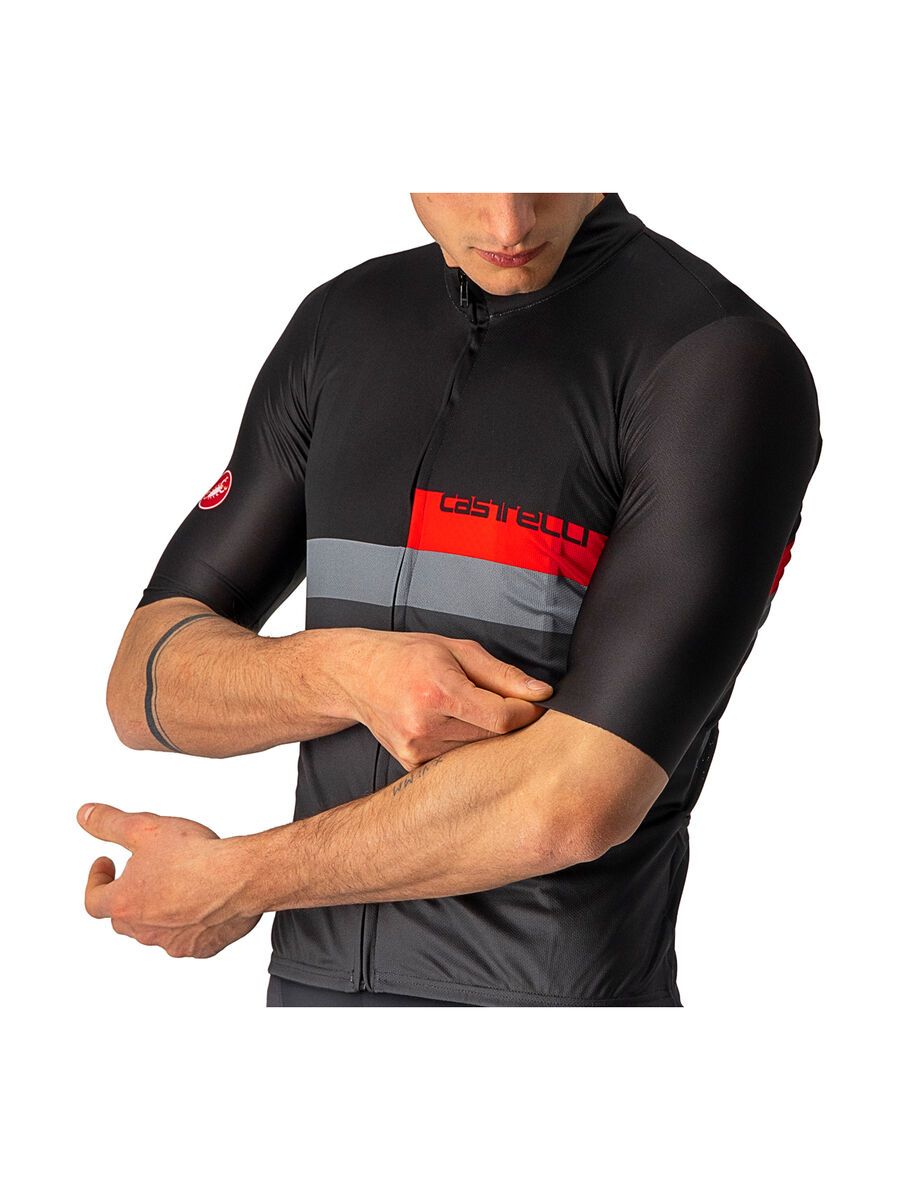 Castelli A Blocco Jersey, light black/red-drark gray - Bild 6