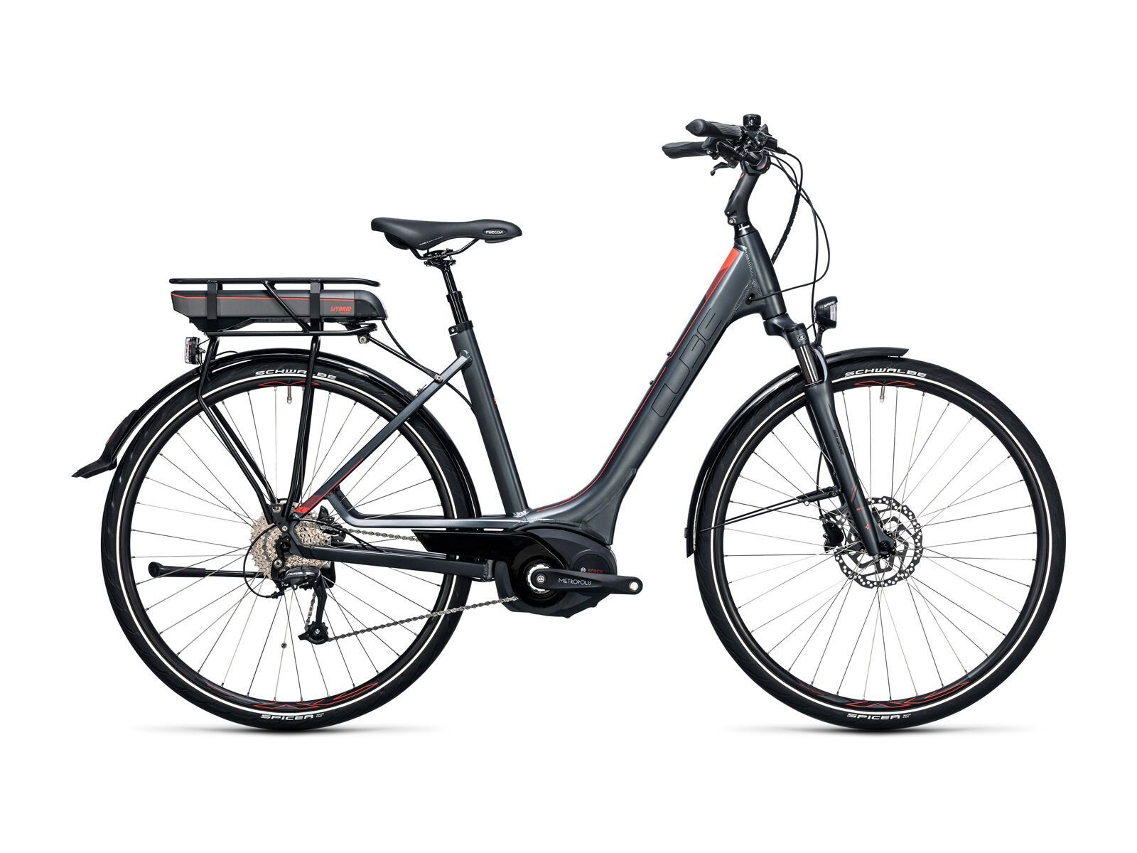 Cube Touring Hybrid Pro 500 Easy Entry, grey´n´flashred - Bild 1