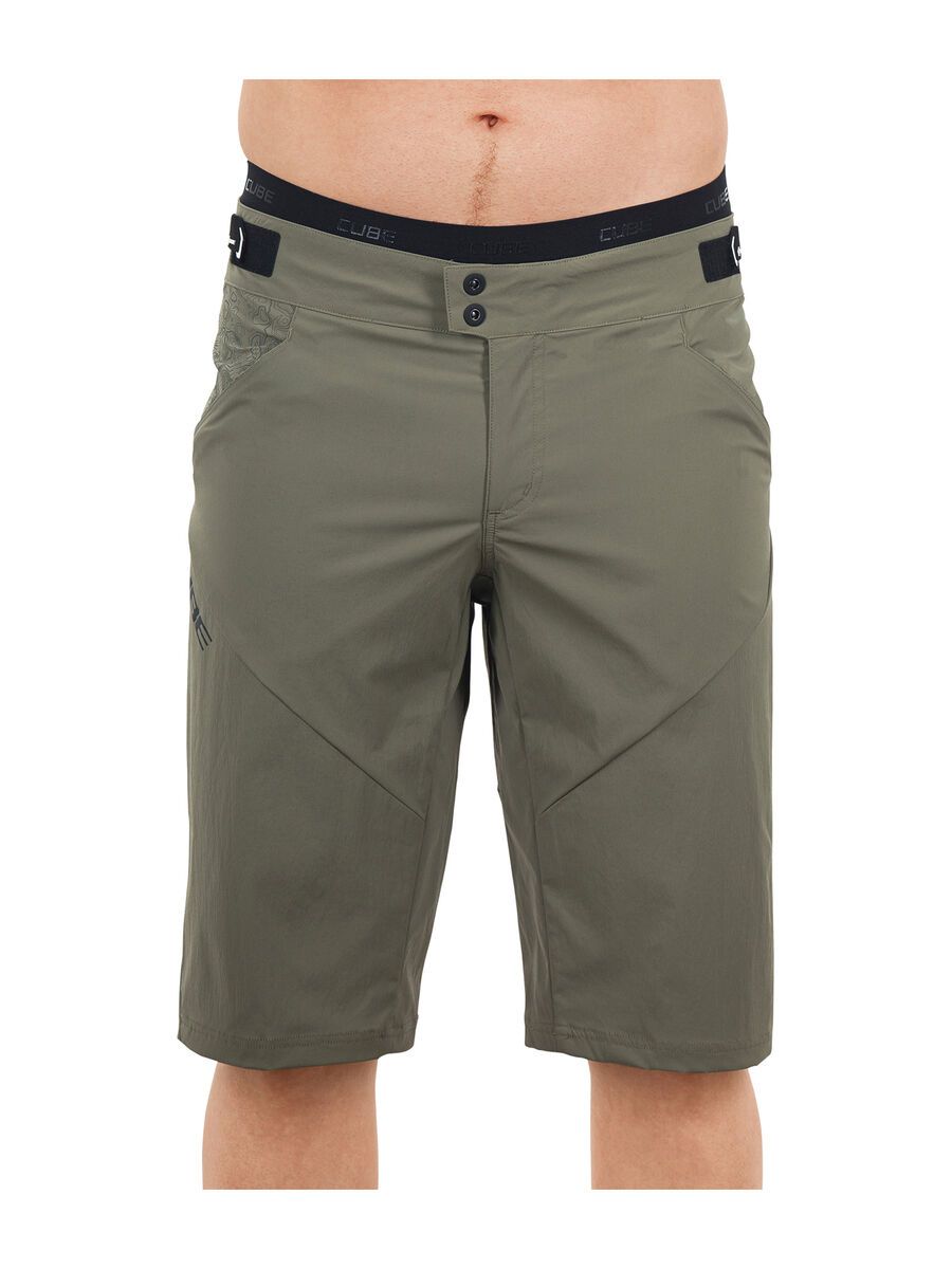 Cube AM Baggy Shorts inkl. Innenhose, olive - Bild 4