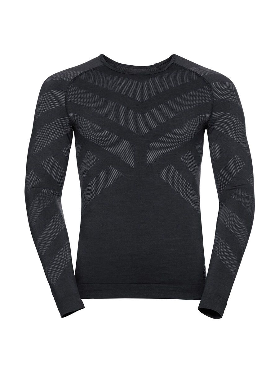 Odlo Natural + Kinship Warm Long-Sleeve Base Layer Men's, black melange - Bild 1