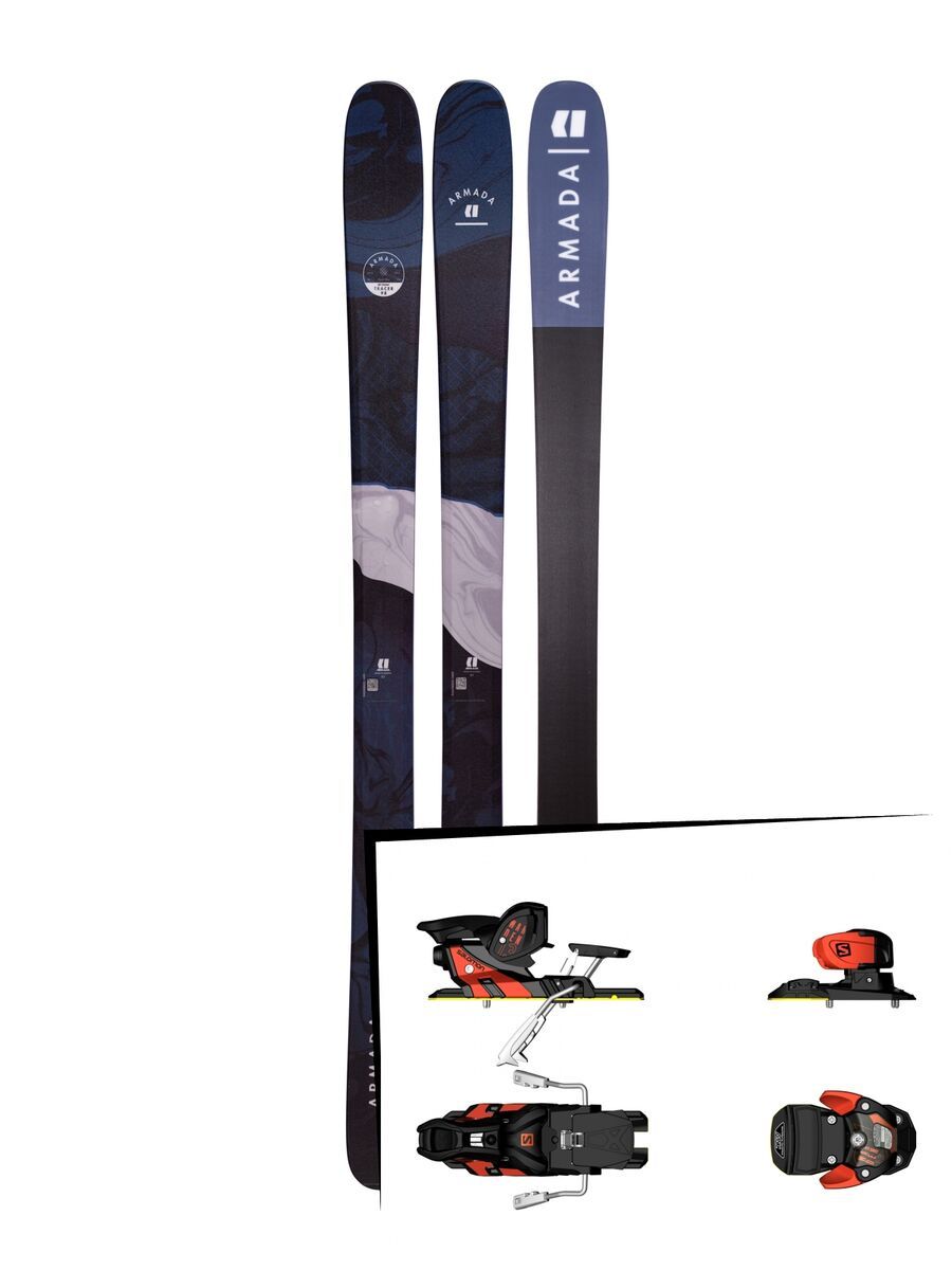 Set: Armada Tracer 98 2019 + Salomon Warden MNC 13 white/black/orange - Bild 1
