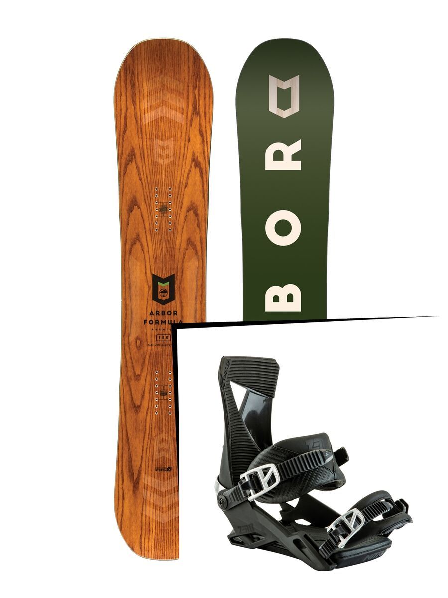 Set: Arbor Formula Premium Mid Wide 2017 + Nitro Zero 2017, not black - Snowboardset - Bild 1