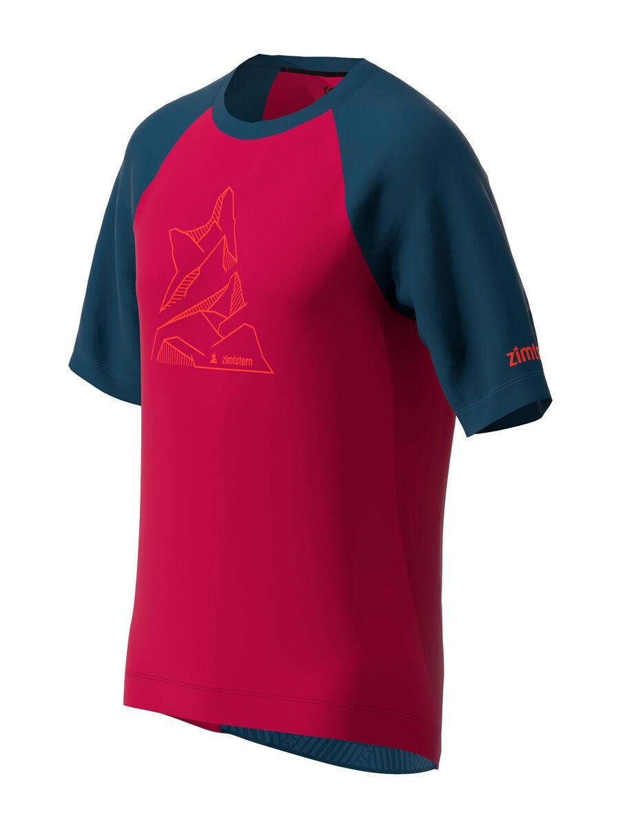 Zimtstern PureFlowz Shirt SS Men, jester red/french navy - Bild 2