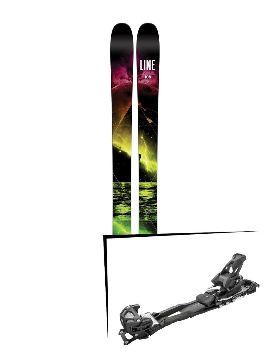 Set: Line Supernatural 108 2016 + Tyrolia Adrenalin 13 ohne Bremse, solid black - Skiset - Bild 1