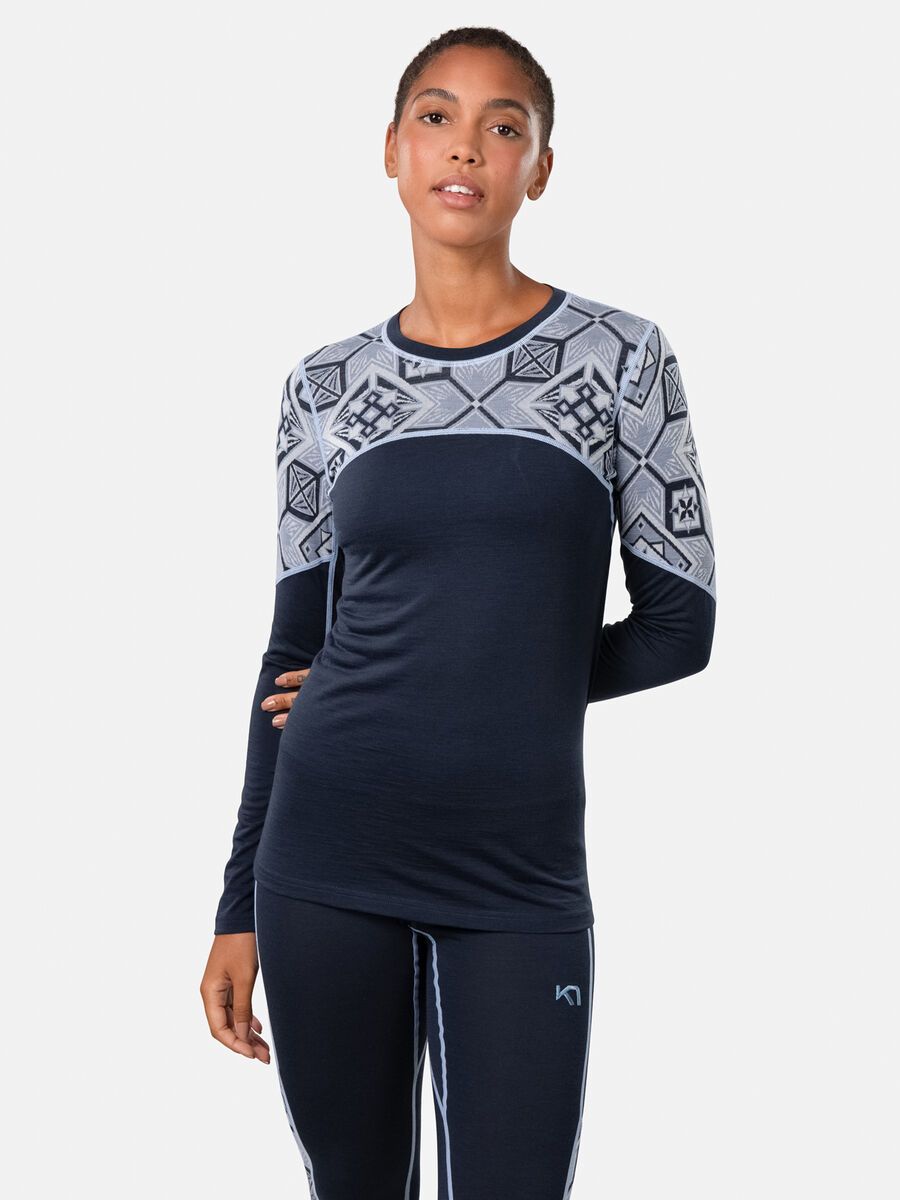 Kari Traa Eloise Long Sleeve Baselayer, dark navy blue - Bild 3