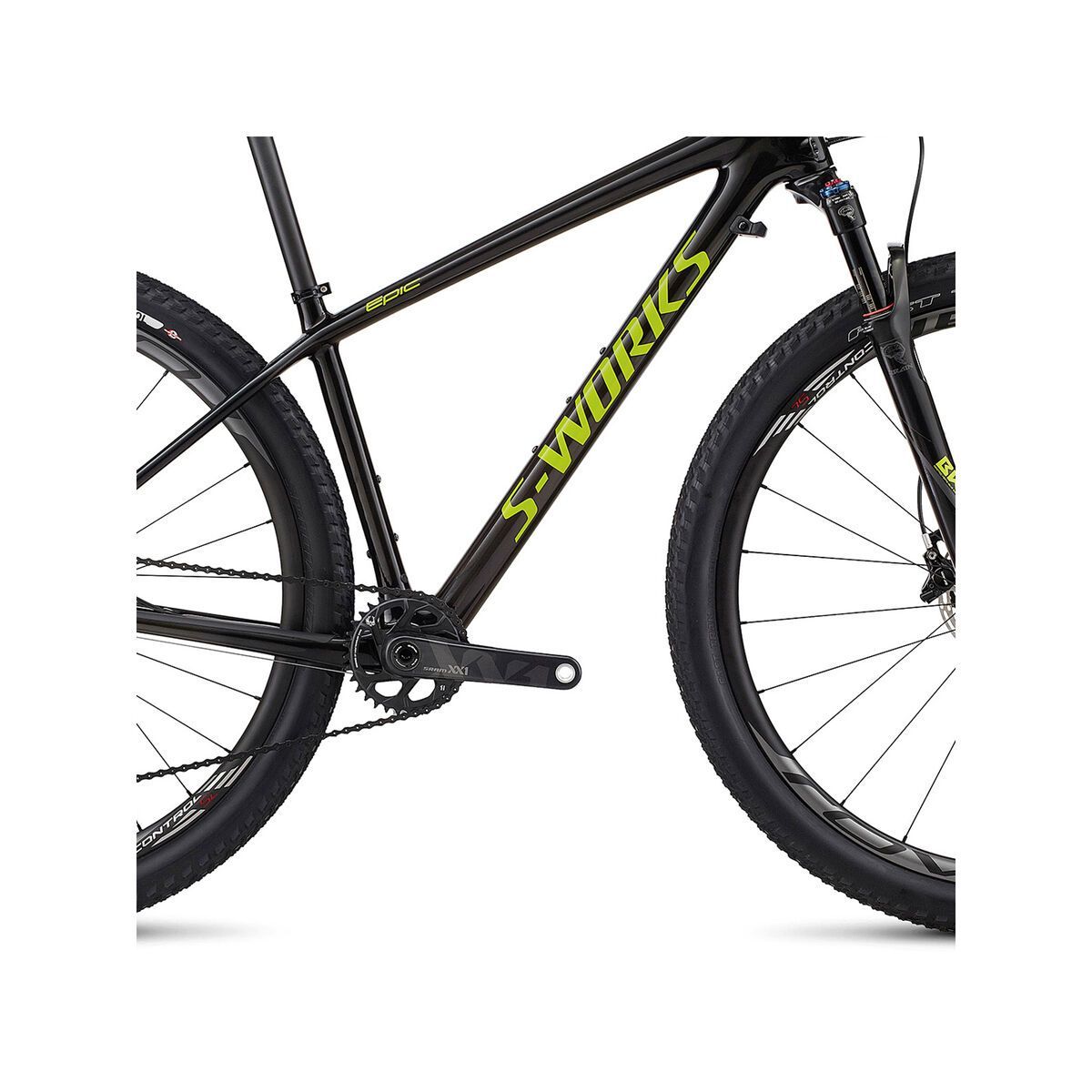 Specialized Woman's S-Works Epic HT Carbon World Cup 29, gloss satin carbon/hyper green/tarmac black - Bild 3