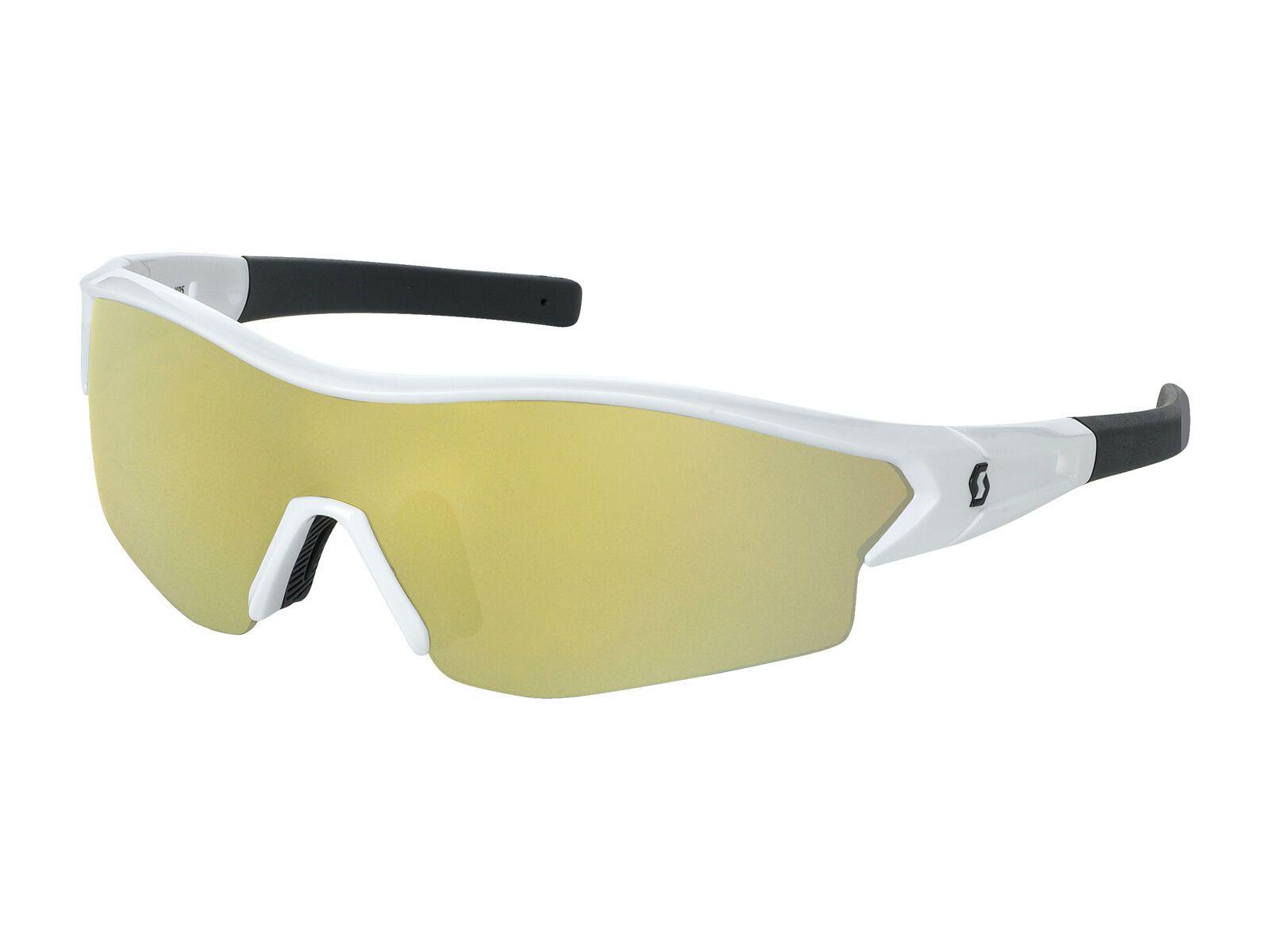 Scott Leap + Spare Lens, white glossy/black gold chrome + clear - Bild 1