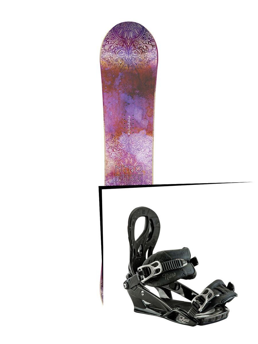 Set: Nitro Mystique 2017 + Nitro Lynx 2017, black - Snowboardset - Bild 1