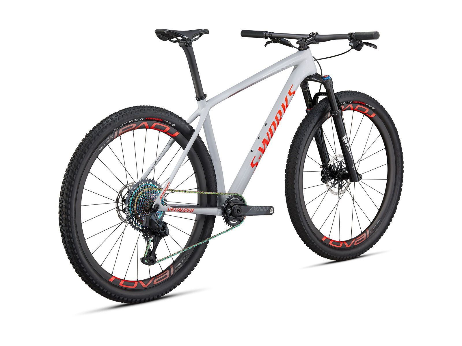 Specialized S-Works Epic HT AXS, gloss dove grey/rocket red/crimson - Bild 3