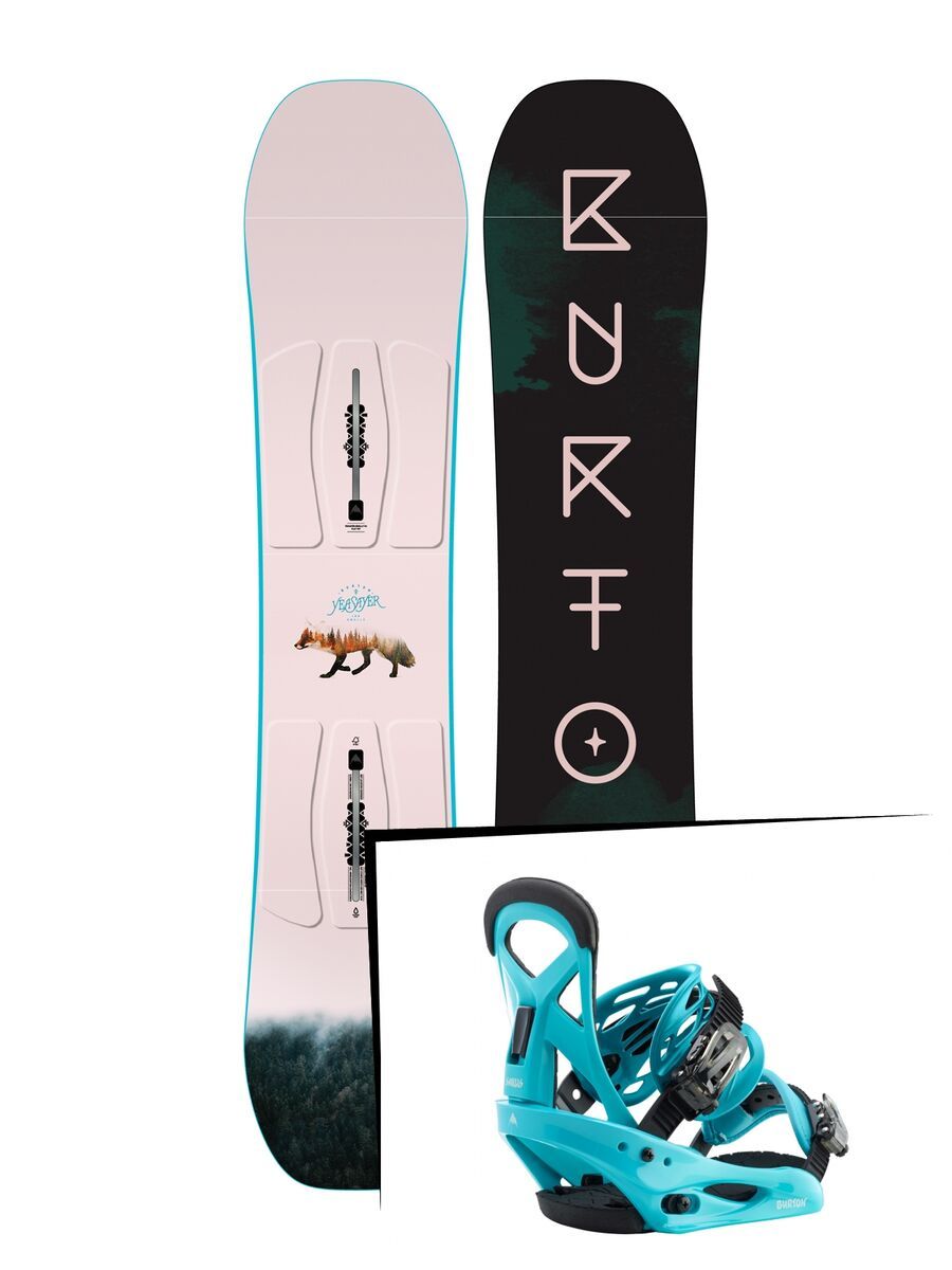 Set: Burton Yeasayer Smalls 2019 + Burton Mission Smalls surf blue - Bild 1