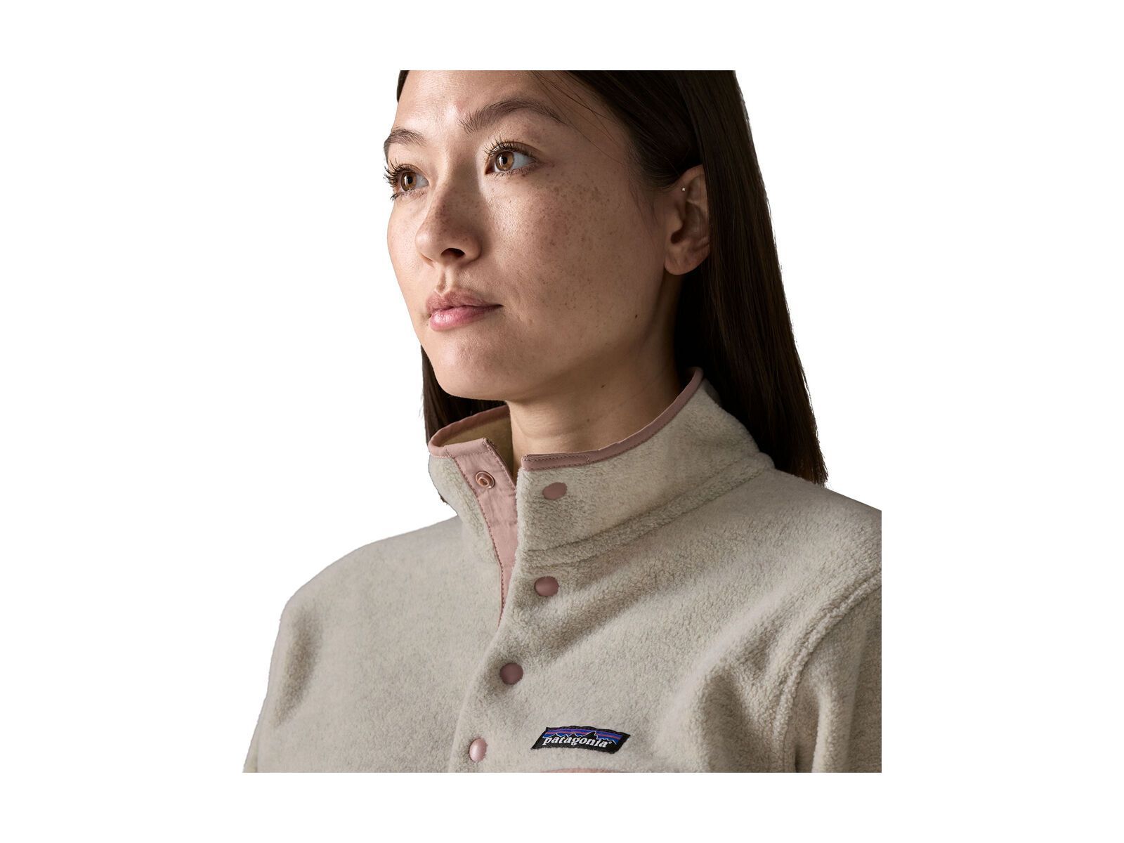 Patagonia Women's Lightweight Synchilla Snap-T Pullover, oatmeal heather w/moonrise taupe - Bild 2