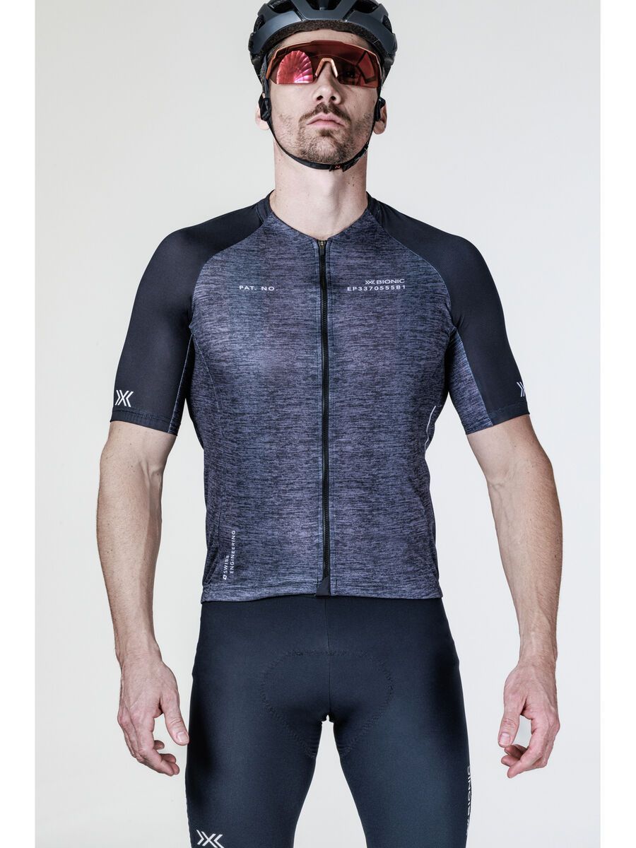 X-Bionic Corefusion Men's Cycling Short Sleeve Merino Jersey, opal black melange - Bild 3