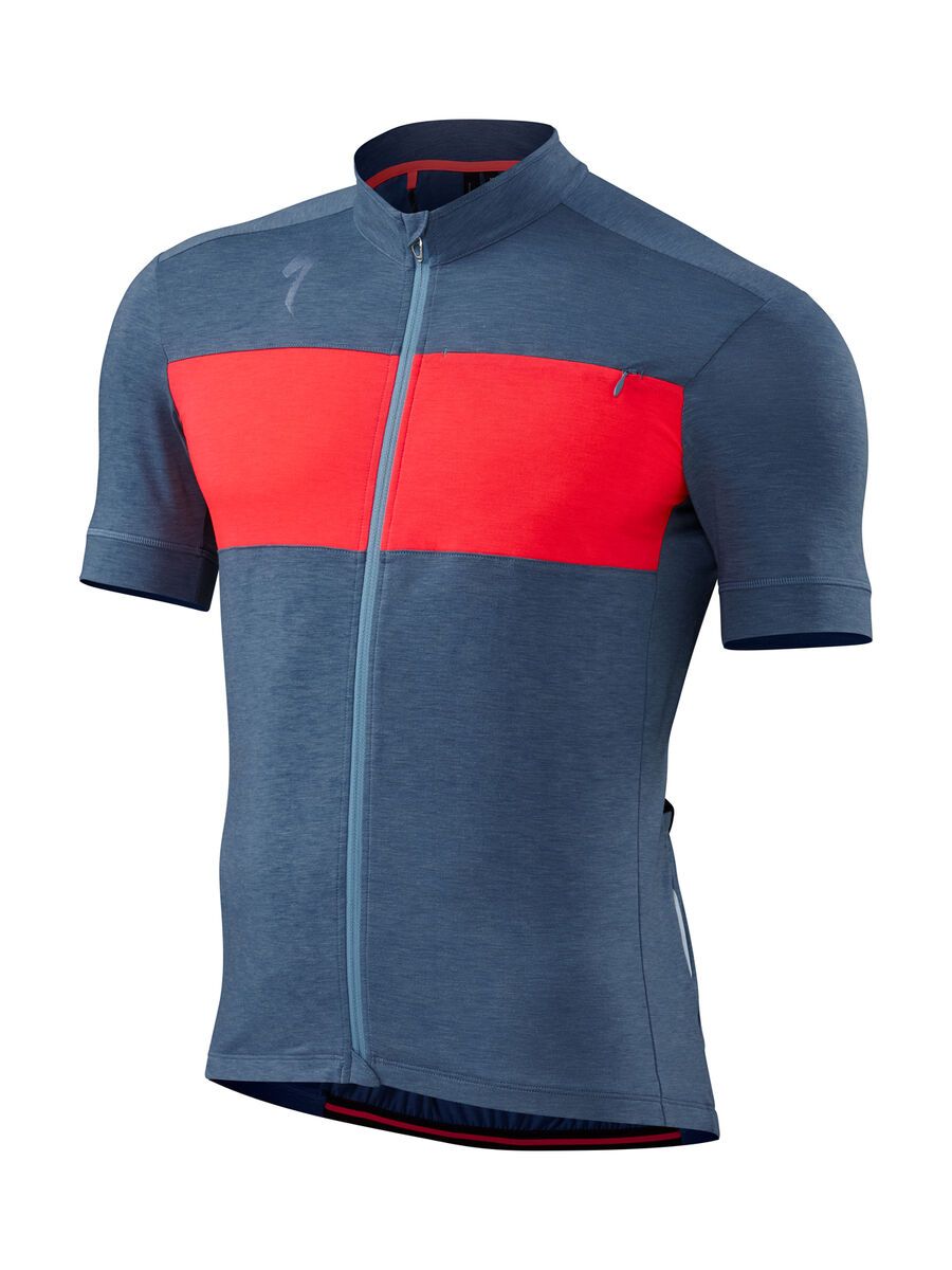 Specialized RBX Drirelease Merino Jersey SS, dust blue/acid red - Bild 1