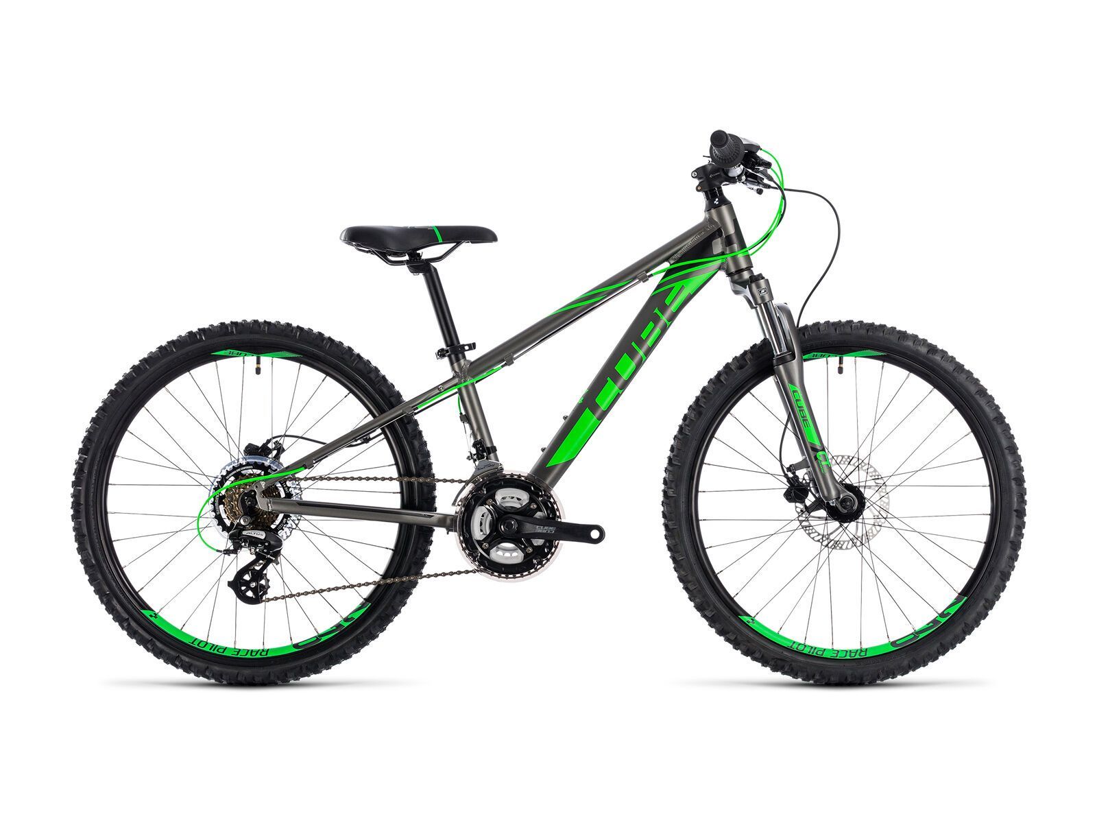 Cube Kid 240 Disc, grey´n´flashgreen - Bild 1