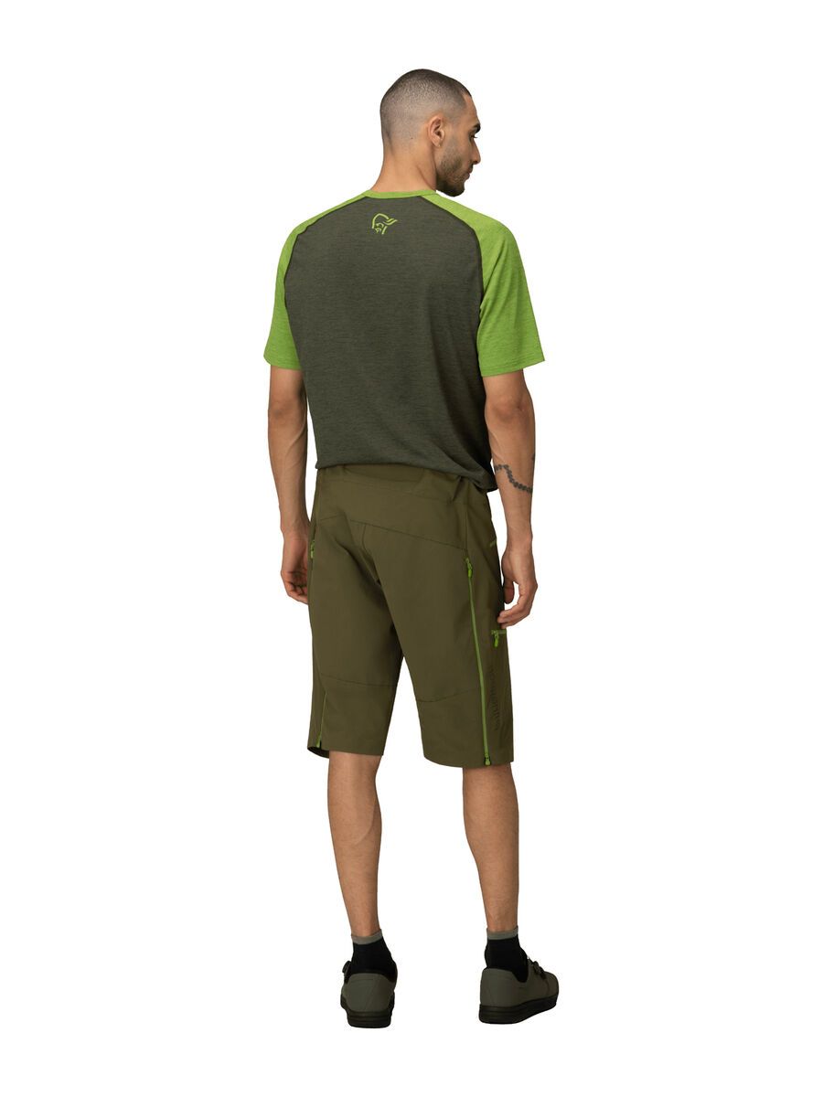 Norrona fjørå flex1 mid weight Shorts M's, olive night/norrona green - Bild 4