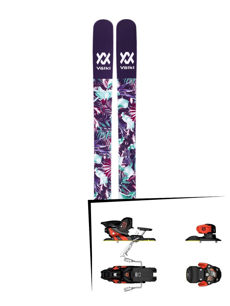 Set: Völkl Bash 116 W 2018 + Salomon Warden MNC 13 white/black/orange - Bild 1