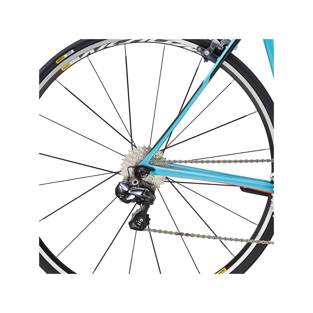 Cannondale SuperSix Evo Women's Ultegra Di2, surf blue w/ jet black and acid red, gloss - SRF - Bild 4