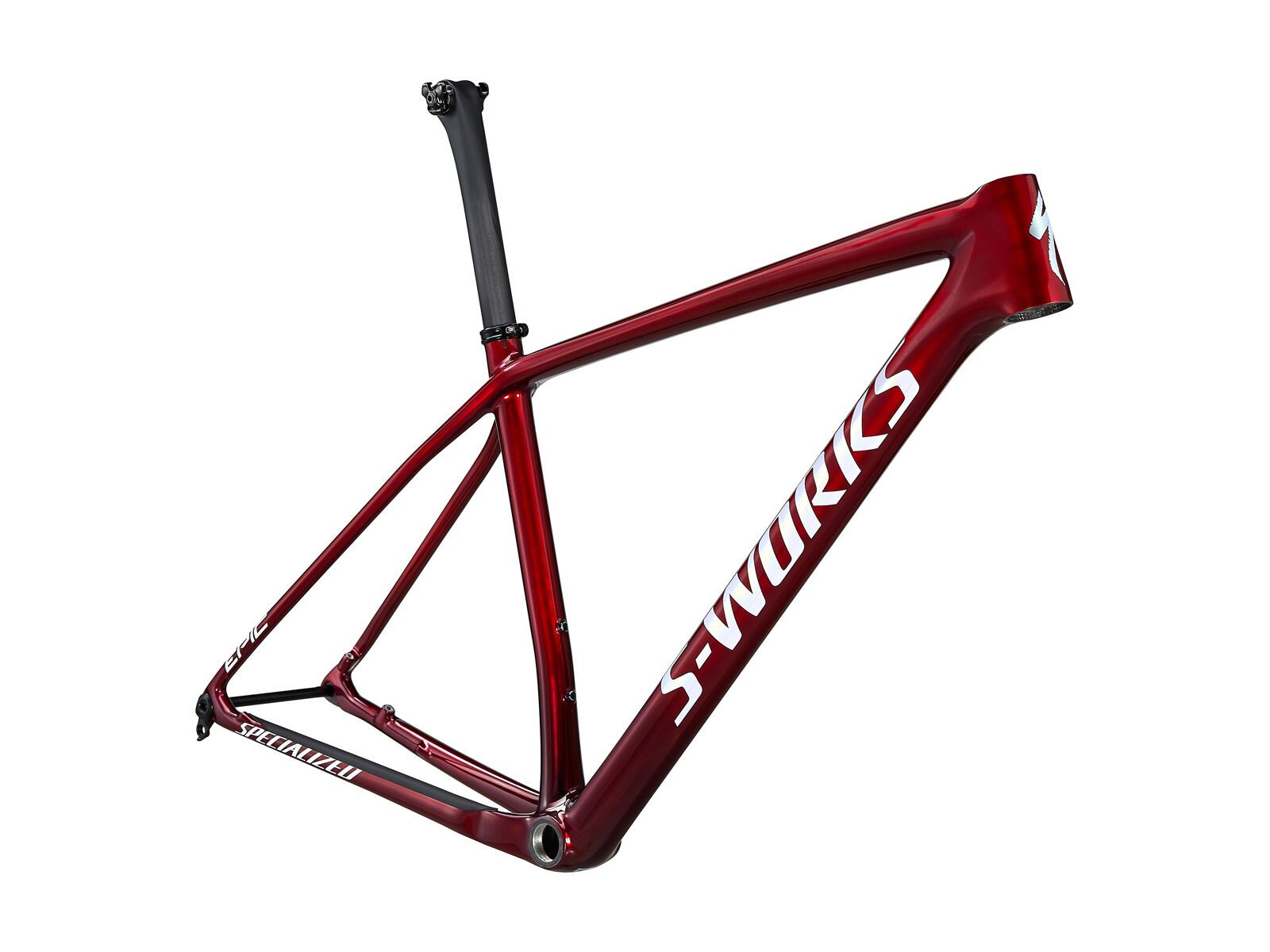 Specialized S-Works Epic HT Frameset, red tint carbon/brushed