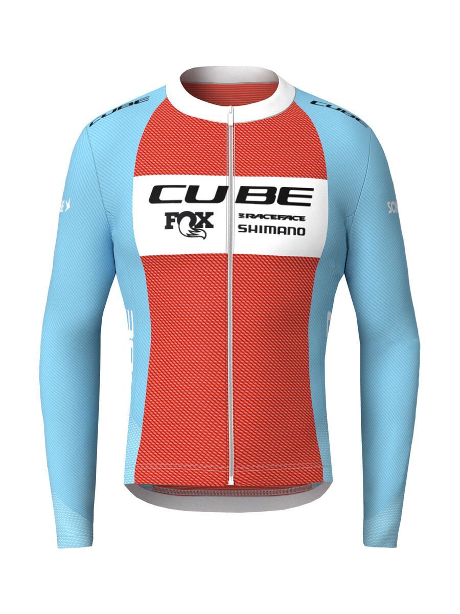 Cube Road/XC Trikot X Factory Racing langarm, blue´n´orange - Bild 1