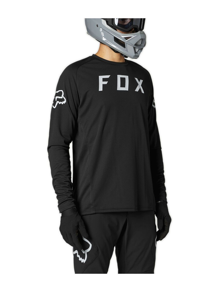 Fox Defend LS Jersey Fox Logo, black - Bild 1