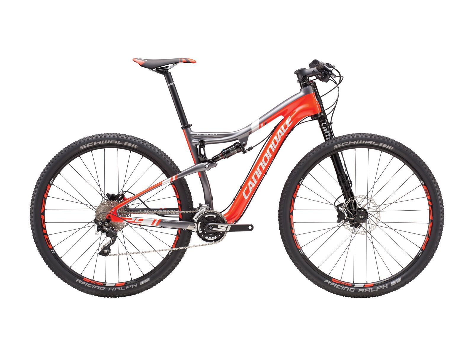 Cannondale Scalpel Carbon 3 29, acid red, w/charcoal grey, fine silver - Bild 1