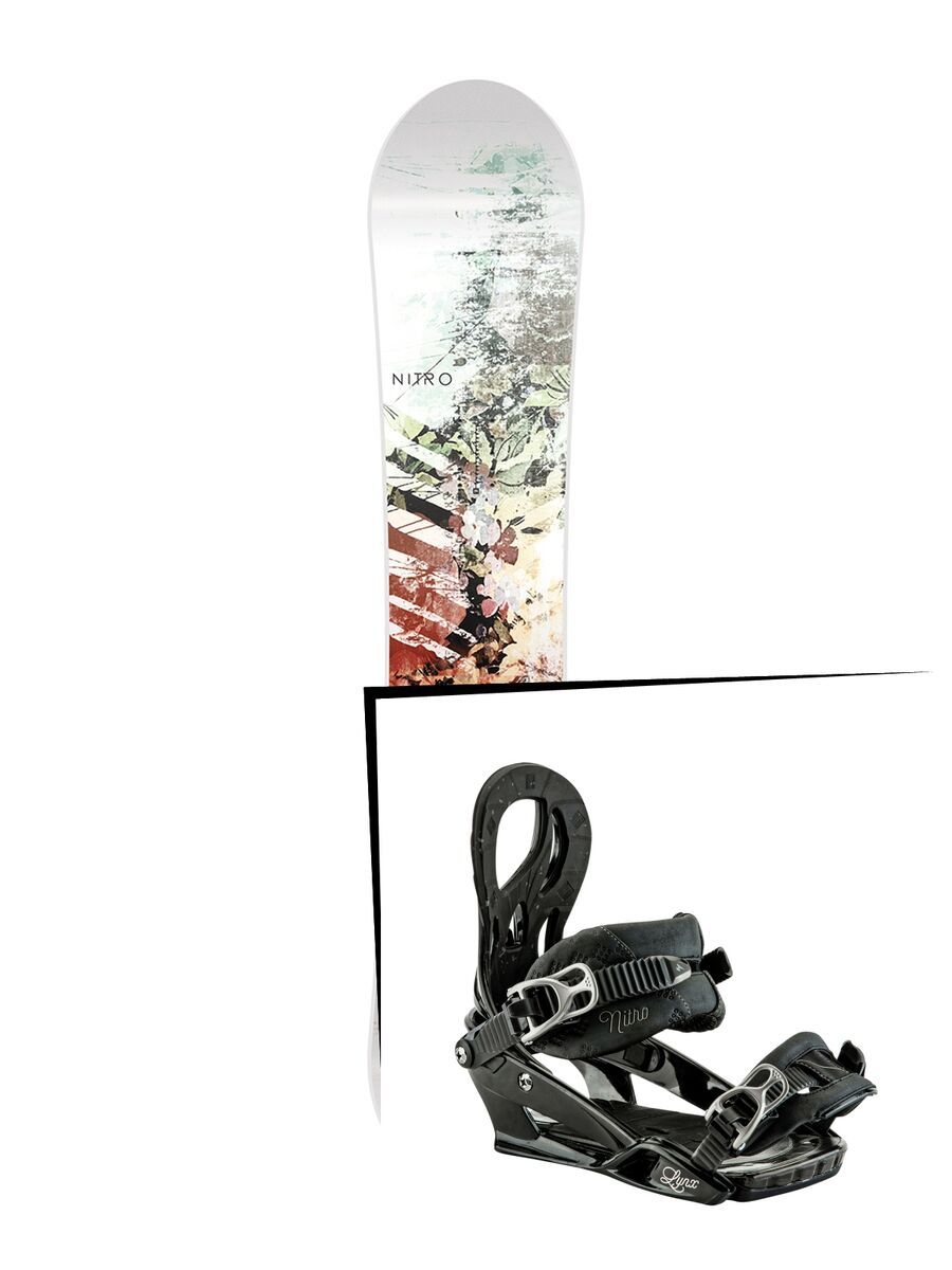 Set: Nitro Lectra 2017 + Nitro Lynx 2017, black - Snowboardset - Bild 1