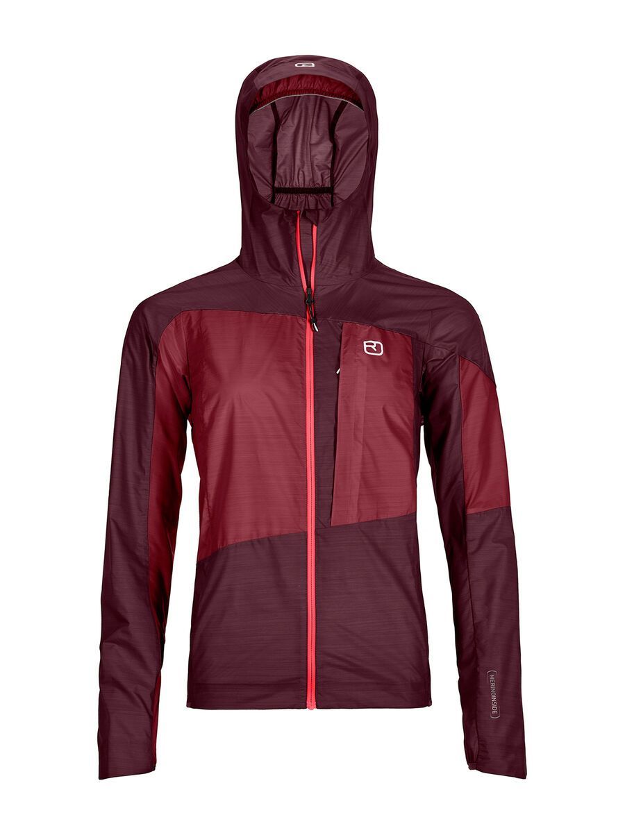 Ortovox Merino Protect Windbreaker W, dark wine - Bild 1