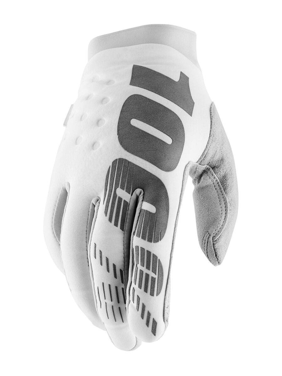 100% Brisker Cold Weather Glove, white/silver - Bild 1