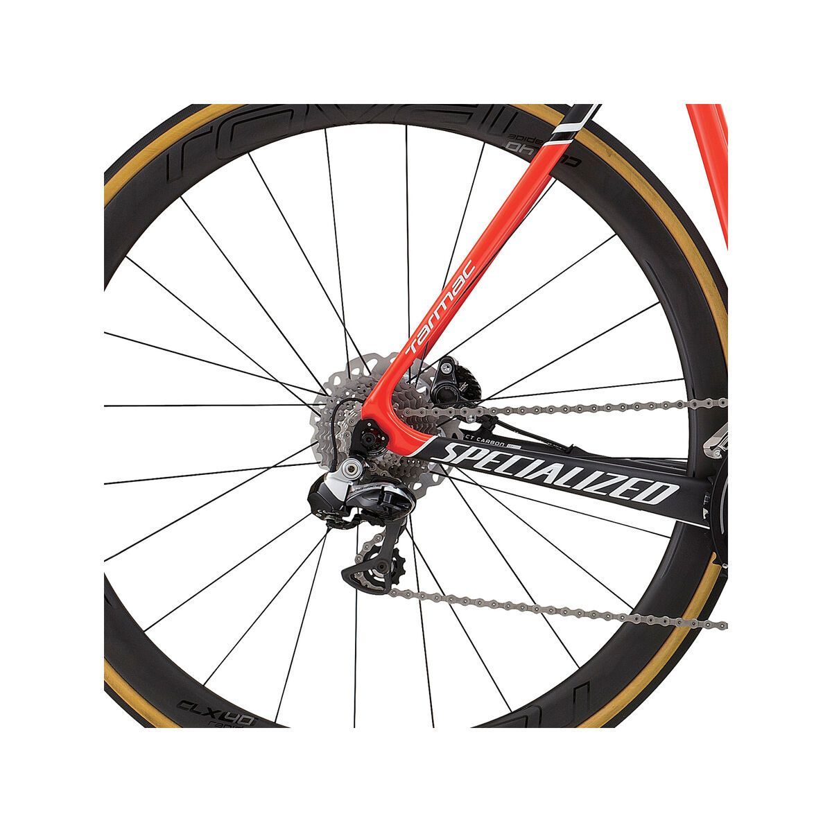 Specialized S-Works Tarmac Disc Di2, satin carbon/gloss rocket red/white - Bild 4