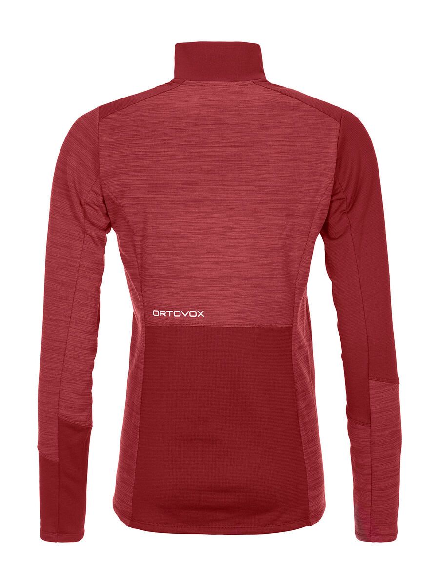 Ortovox Merino Fleece Light Zip Neck W, dark blood blend - Bild 2