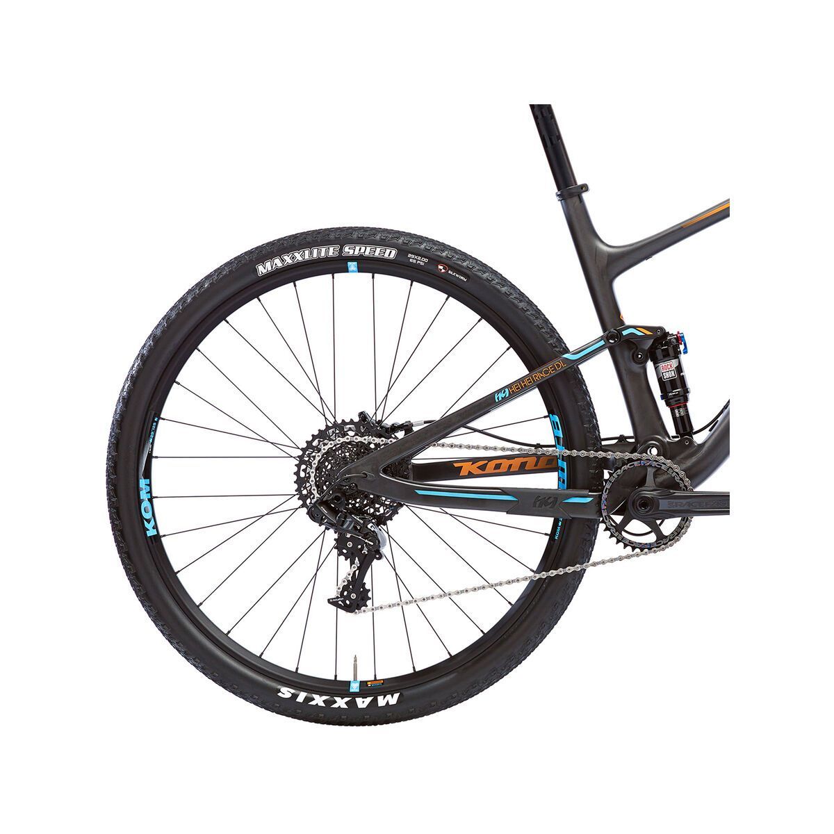 Kona Hei Hei Race DL, matte carbon/orange/cyan - Bild 4