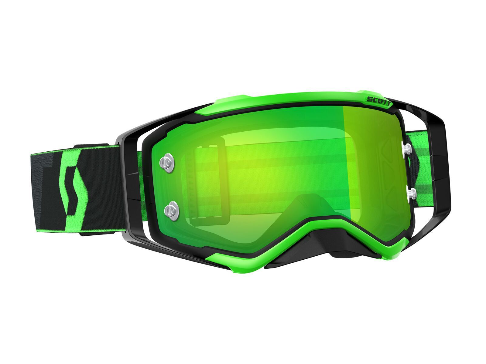 Scott Goggle Prospect, black/fluo green/Lens: green chrome - Bild 1