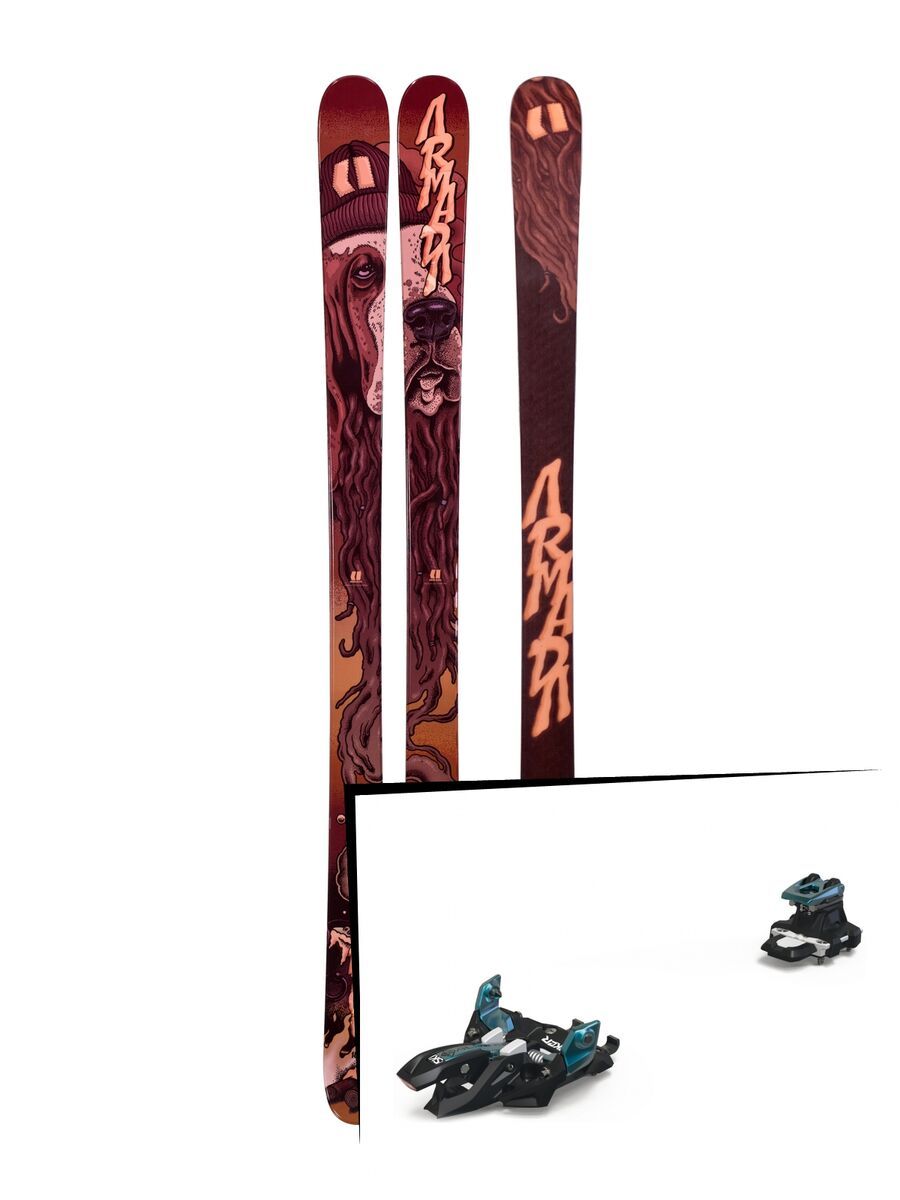 Set: Armada BDog 2019 + Marker Alpinist 9 black/turquoise - Bild 1