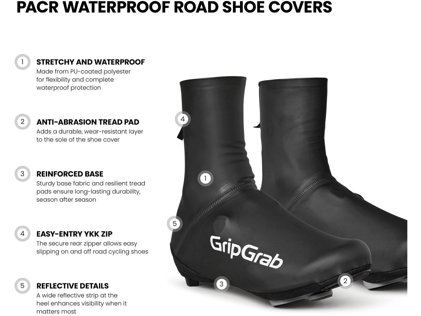GripGrab PACR Waterproof Road Shoe Covers, black - Bild 8