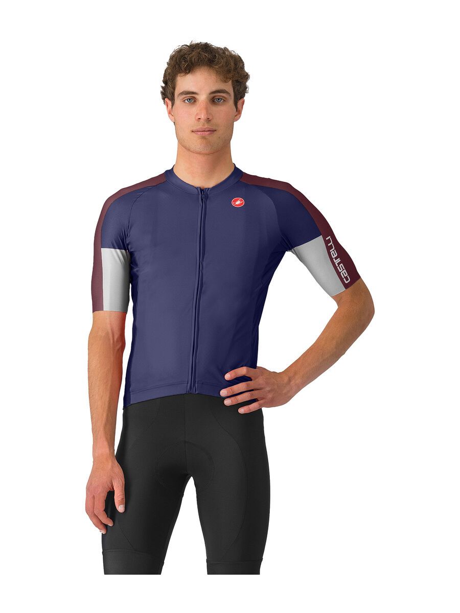 Castelli Entrata 6 Jersey, belgian blue/deep bordeaux-sil - Bild 1
