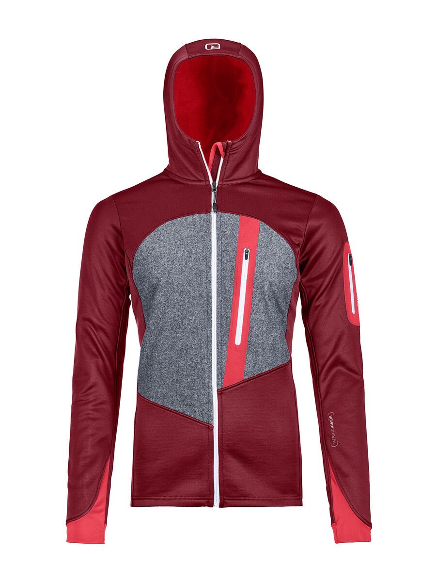 Ortovox Merino Fleece Loden Hoody W, dark blood - Bild 1