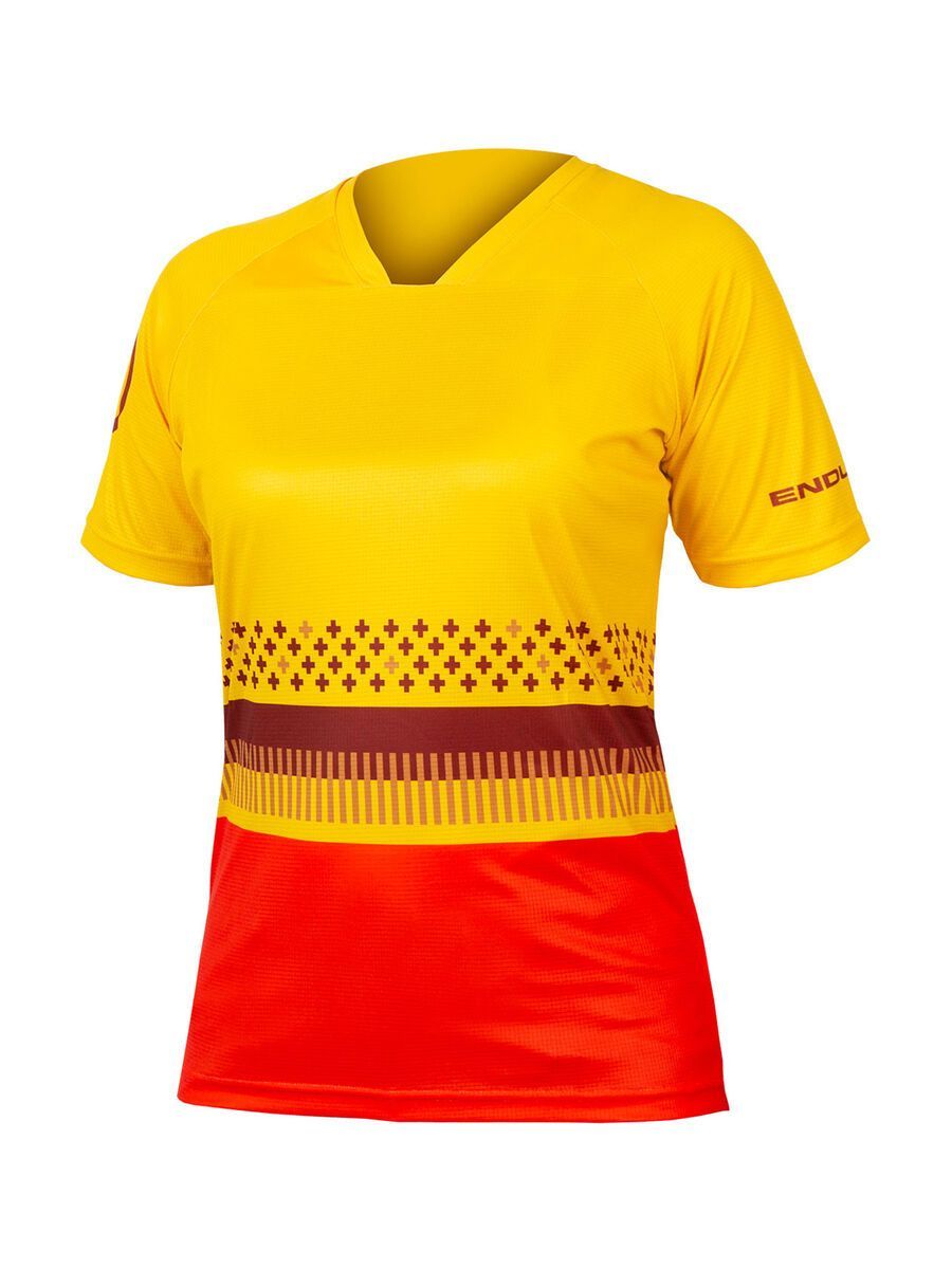 Endura Damen SingleTrack Print T-Shirt LTD, saffron yellow - Bild 1