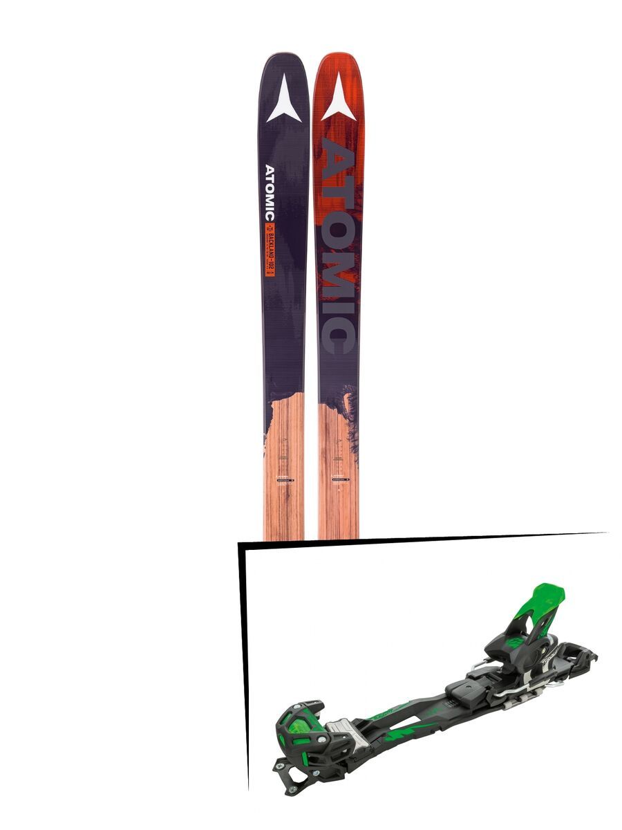 Set: Atomic Backland FR 102 2017 + Tyrolia Adrenalin 16 ohne Bremse, solid black flash green - Skiset - Bild 1