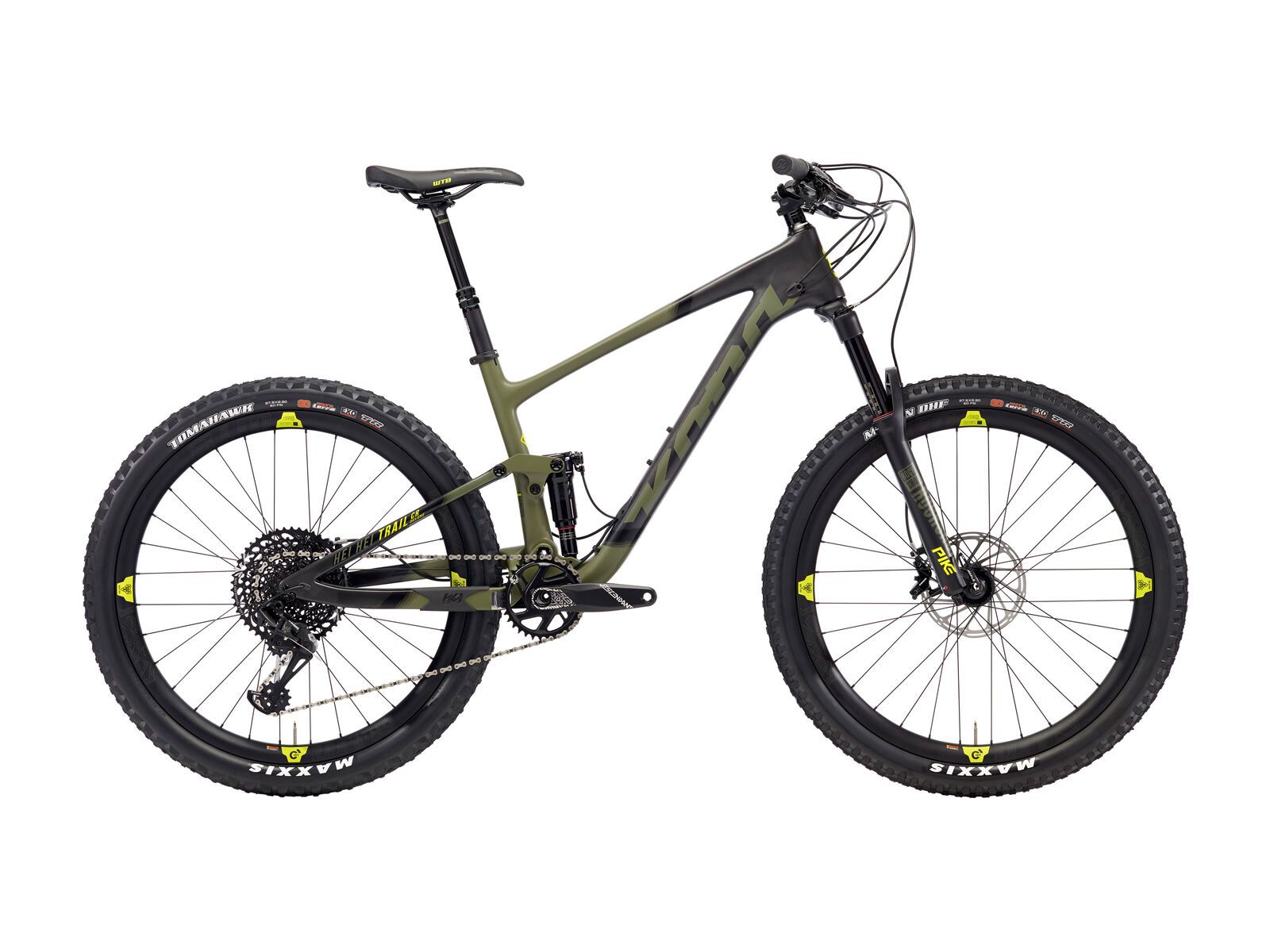 Kona Hei Hei Trail CR/DL 27.5, matt black & olive w/ black & yellow decals - Bild 1