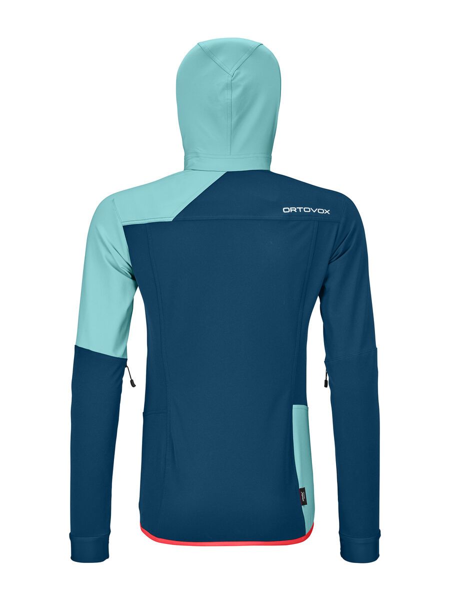 Ortovox Merino Naturtec Light Col Becchei Jacket W, petrol blue - Bild 2