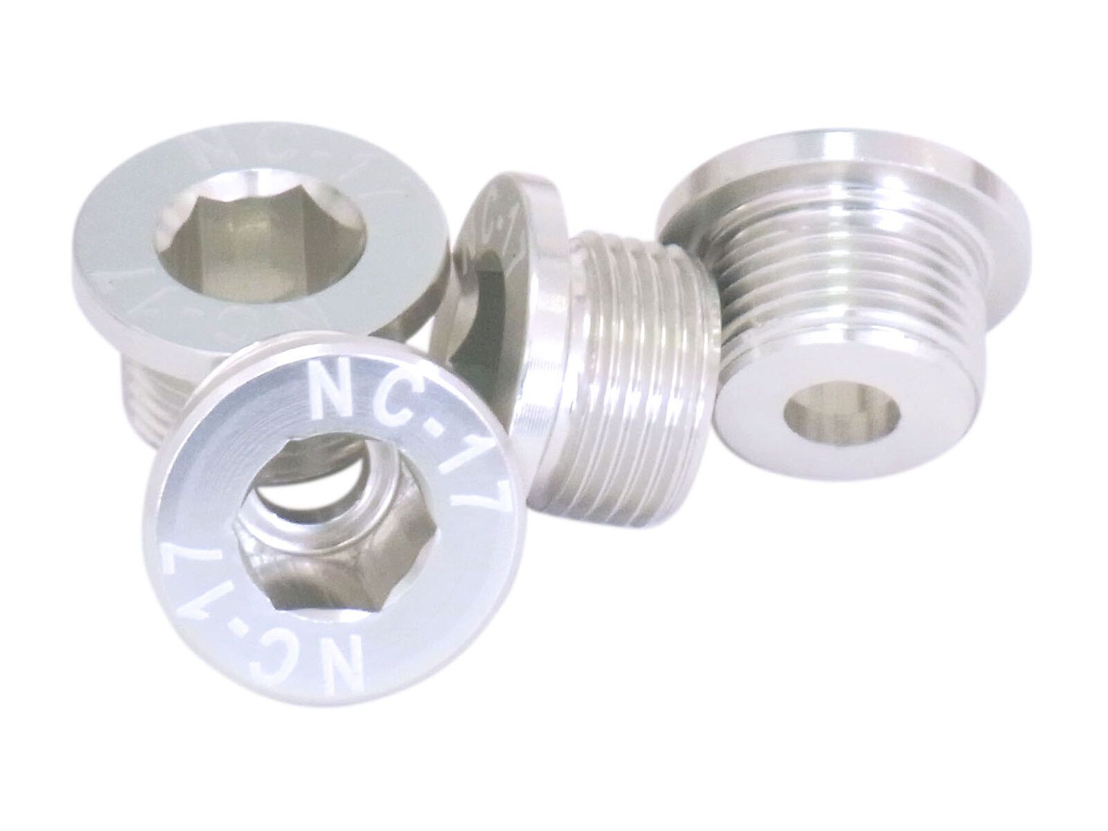 NC-17 M10 Kettenblattschraube für Sram 2-fach Kurbeln, silver - Bild 1